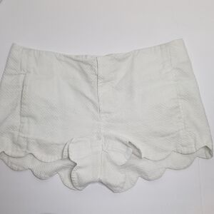 Lily Pulitzer White Scalloped Women Shorts